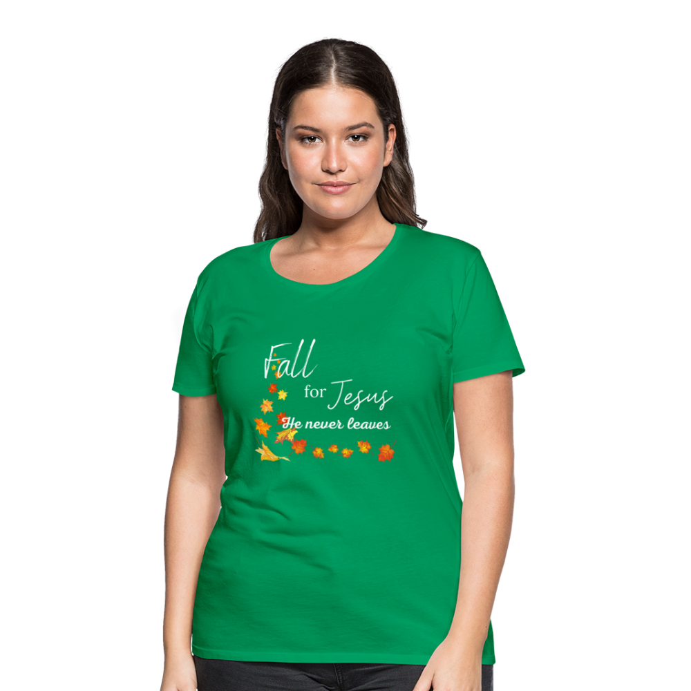 Fall For Jesus Women’s Premium T-Shirt - kelly green