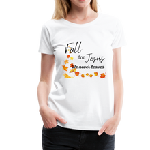 Load image into Gallery viewer, Fall For Jesus Women’s Premium T-Shirt - white
