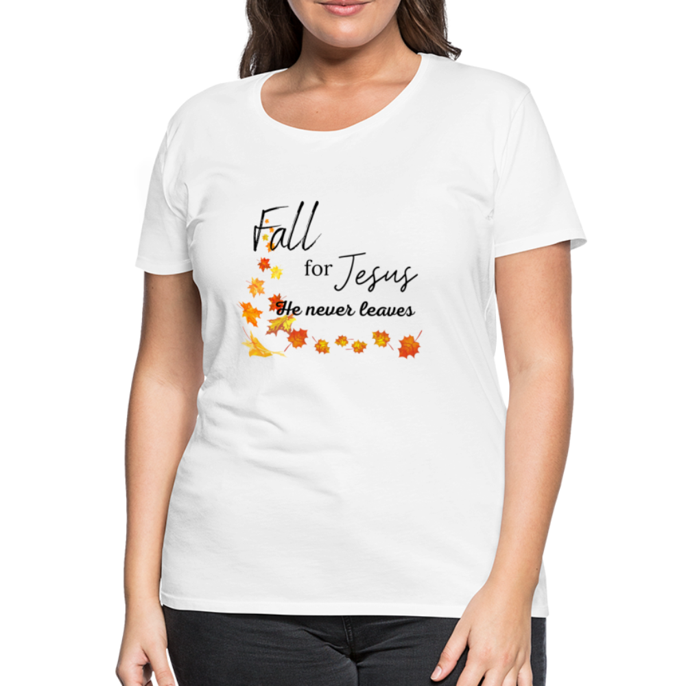 Fall For Jesus Women’s Premium T-Shirt - white