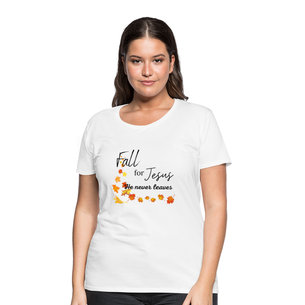 Fall For Jesus Women’s Premium T-Shirt - white