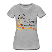 Load image into Gallery viewer, Fall For Jesus Women’s Premium T-Shirt - heather gray
