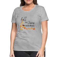 Load image into Gallery viewer, Fall For Jesus Women’s Premium T-Shirt - heather gray
