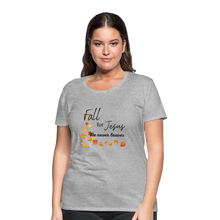 Load image into Gallery viewer, Fall For Jesus Women’s Premium T-Shirt - heather gray
