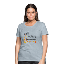 Load image into Gallery viewer, Fall For Jesus Women’s Premium T-Shirt - heather ice blue
