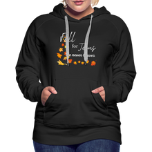 Load image into Gallery viewer, Fall For Jesus Women’s Premium Hoodie - black
