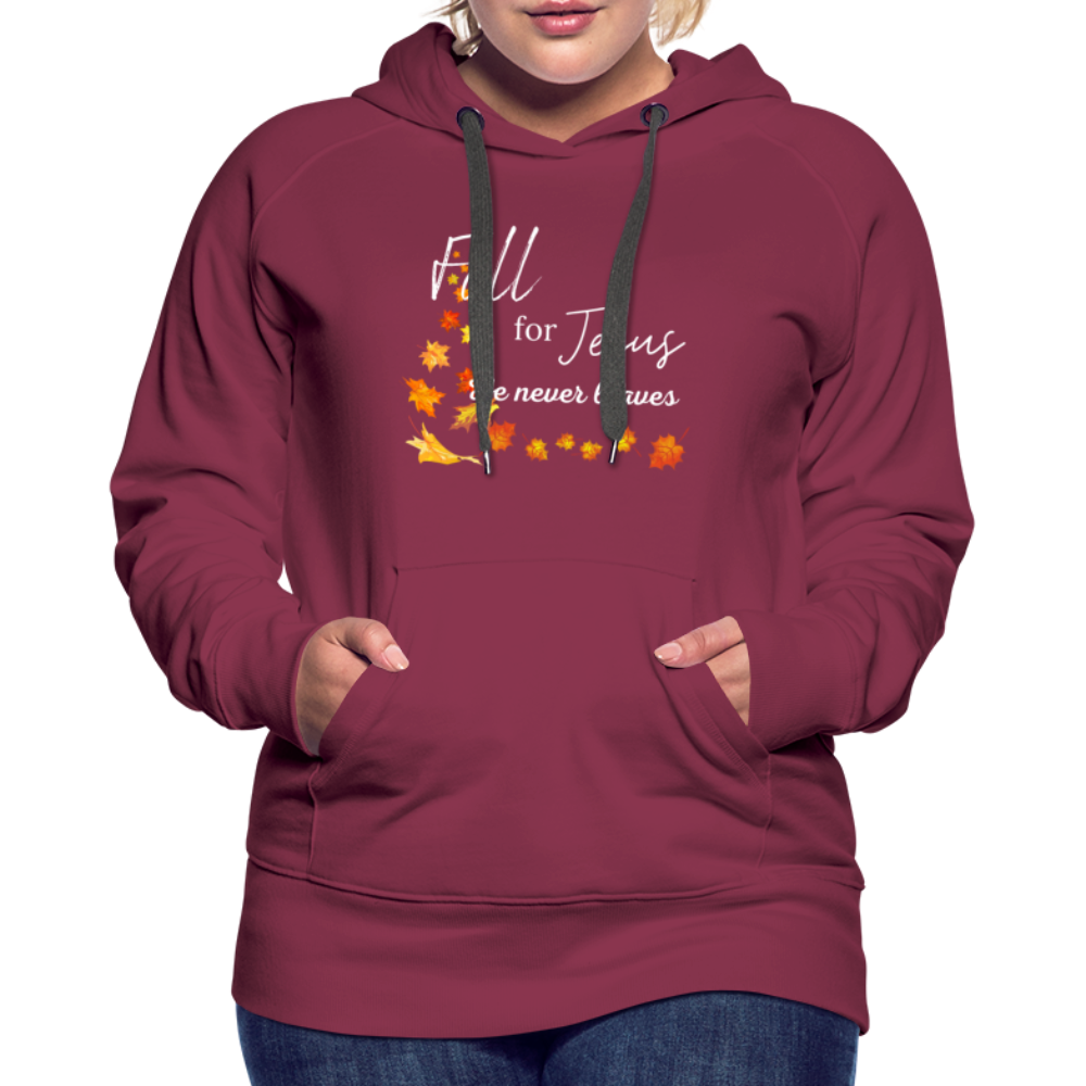 Fall For Jesus Women’s Premium Hoodie - burgundy