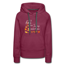 Load image into Gallery viewer, Fall For Jesus Women’s Premium Hoodie - burgundy
