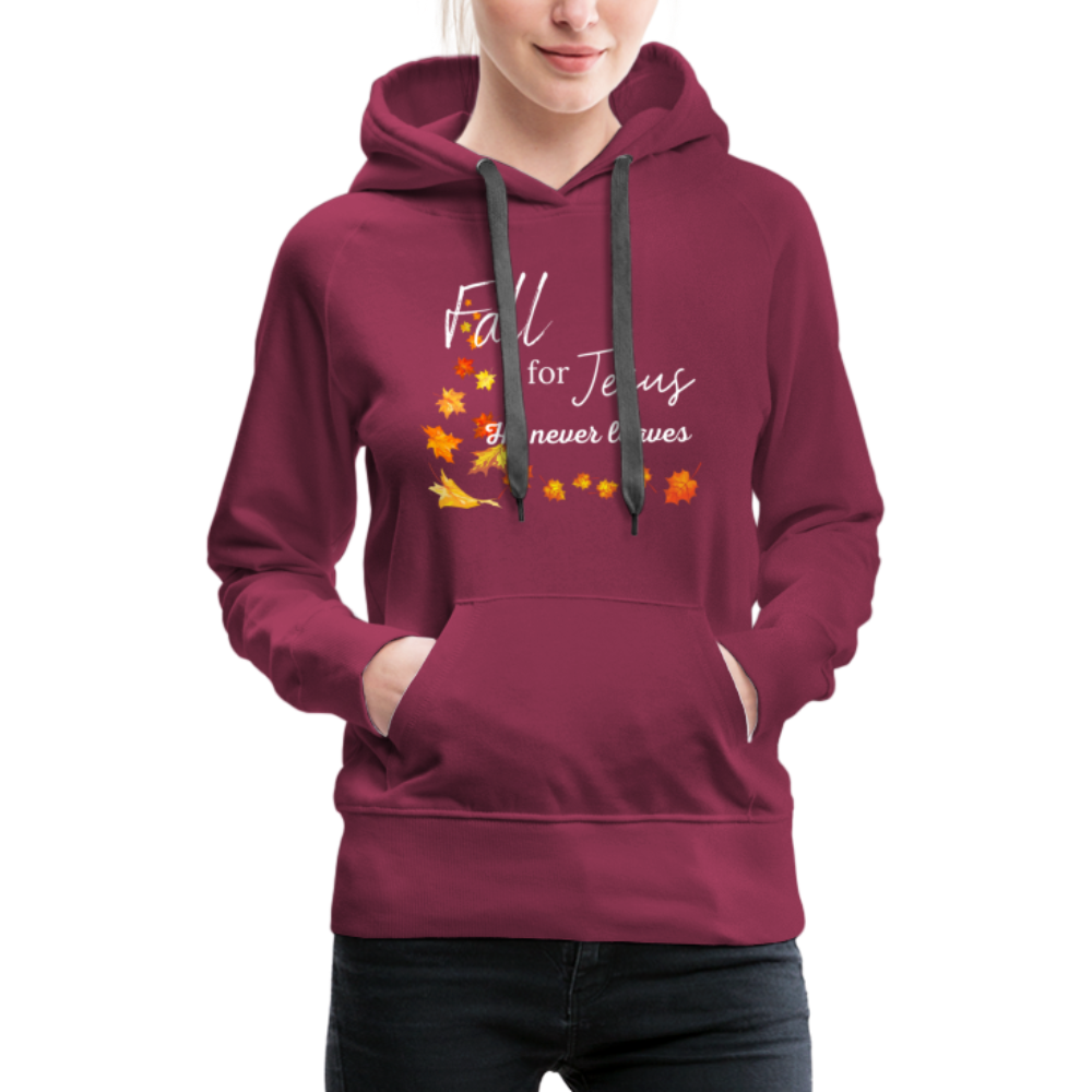 Fall For Jesus Women’s Premium Hoodie - burgundy