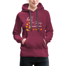 Load image into Gallery viewer, Fall For Jesus Women’s Premium Hoodie - burgundy
