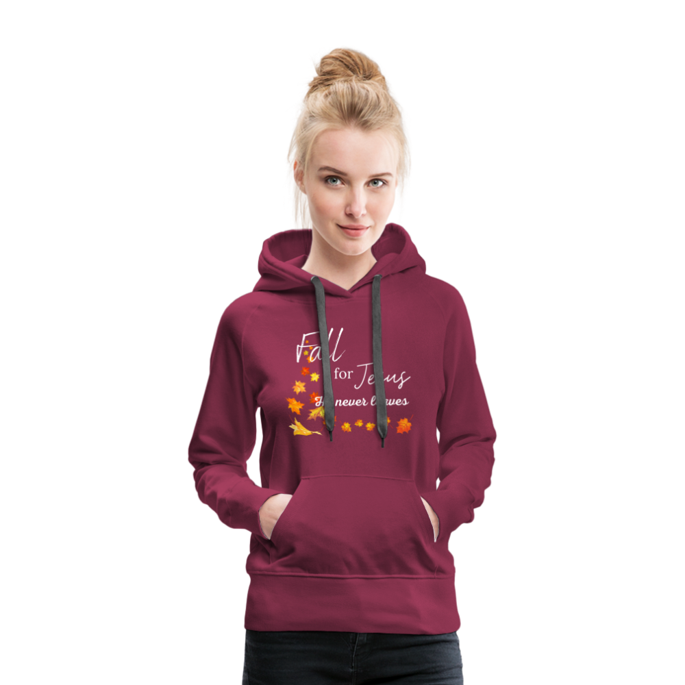 Fall For Jesus Women’s Premium Hoodie - burgundy