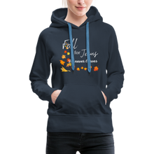 Load image into Gallery viewer, Fall For Jesus Women’s Premium Hoodie - navy
