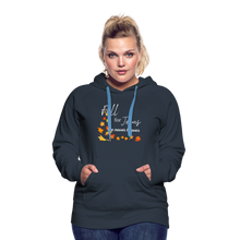 Load image into Gallery viewer, Fall For Jesus Women’s Premium Hoodie - navy
