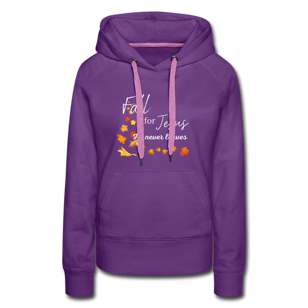 Fall For Jesus Women’s Premium Hoodie - purple