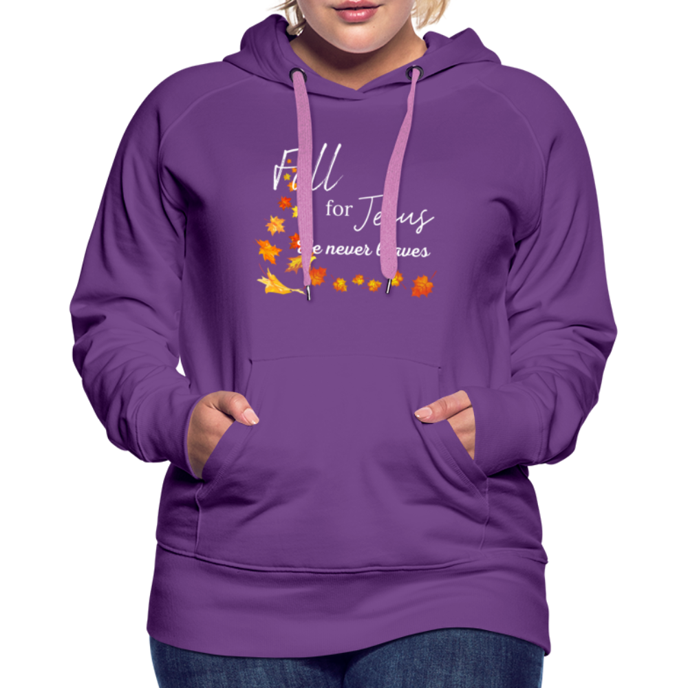 Fall For Jesus Women’s Premium Hoodie - purple