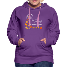 Load image into Gallery viewer, Fall For Jesus Women’s Premium Hoodie - purple
