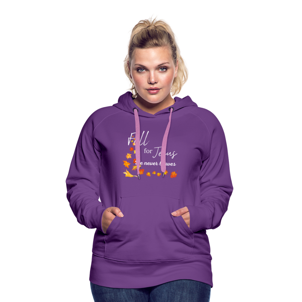 Fall For Jesus Women’s Premium Hoodie - purple