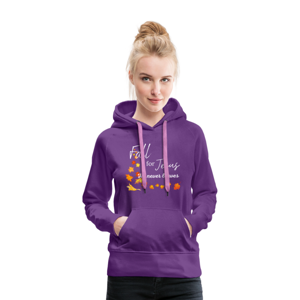 Fall For Jesus Women’s Premium Hoodie - purple