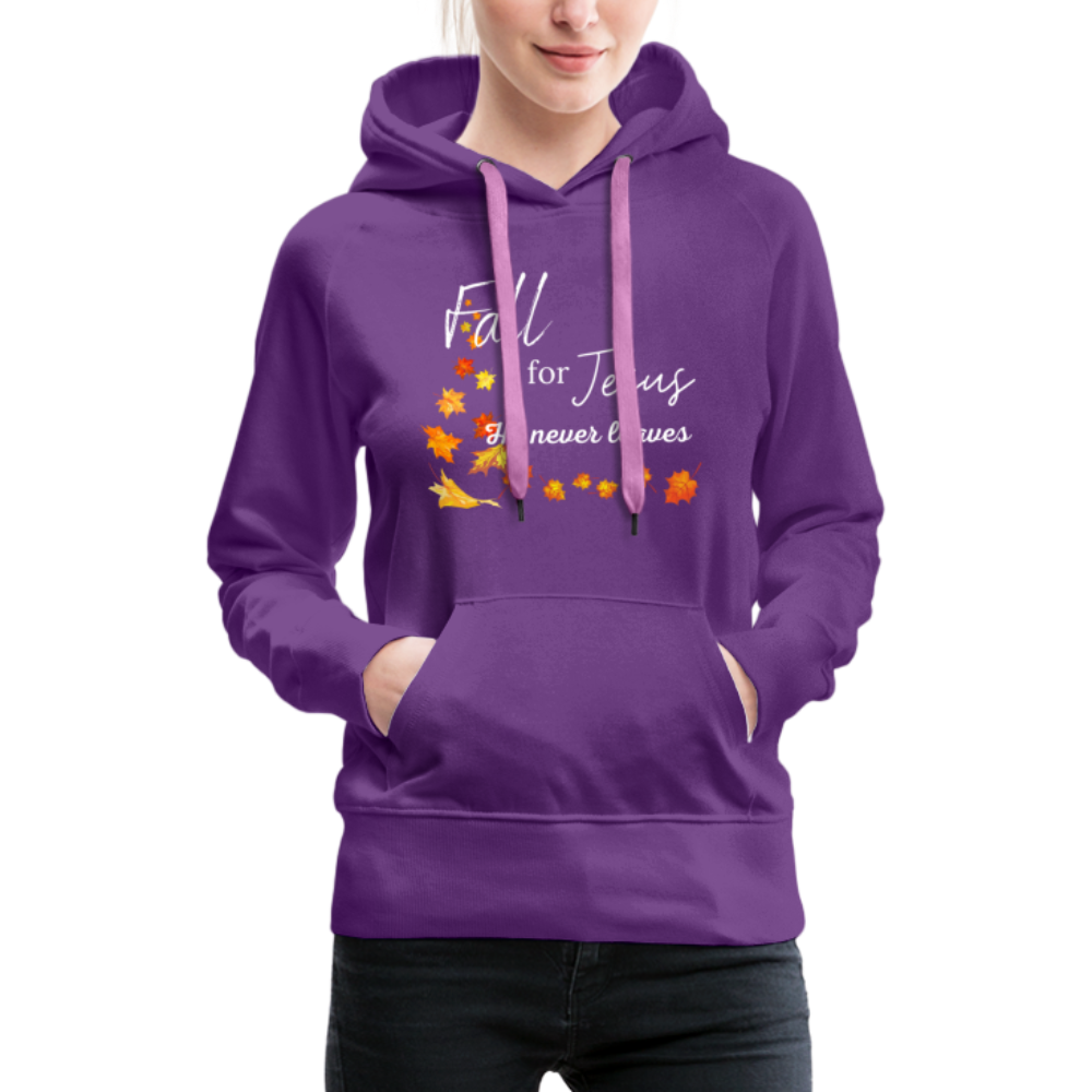 Fall For Jesus Women’s Premium Hoodie - purple