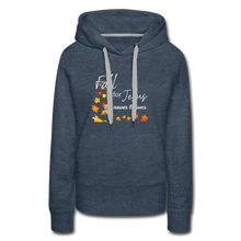 Load image into Gallery viewer, Fall For Jesus Women’s Premium Hoodie - heather denim
