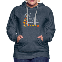 Load image into Gallery viewer, Fall For Jesus Women’s Premium Hoodie - heather denim
