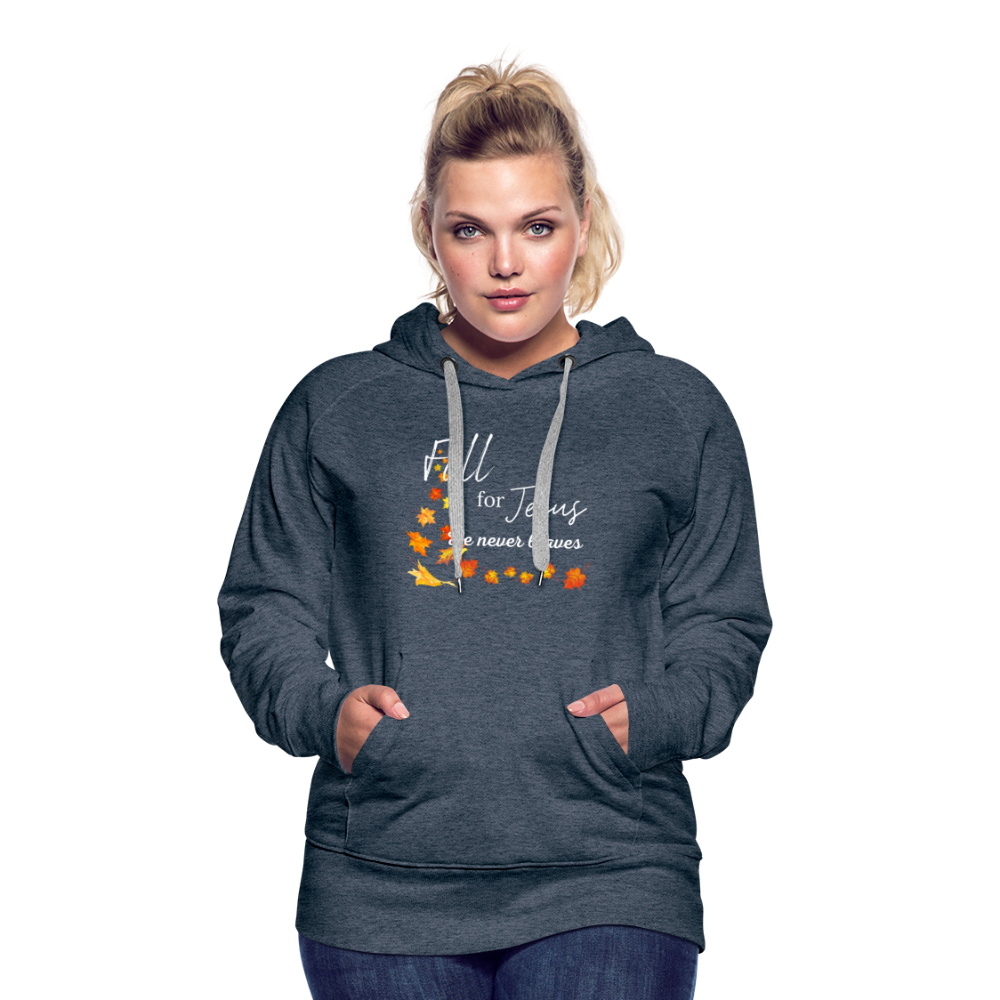 Fall For Jesus Women’s Premium Hoodie - heather denim