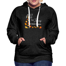 Load image into Gallery viewer, Fall For Jesus Women’s Premium Hoodie - charcoal gray
