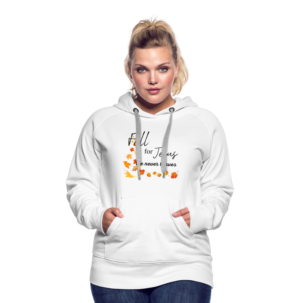 Fall For Jesus Women’s Premium Hoodie - white