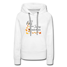 Load image into Gallery viewer, Fall For Jesus Women’s Premium Hoodie - white
