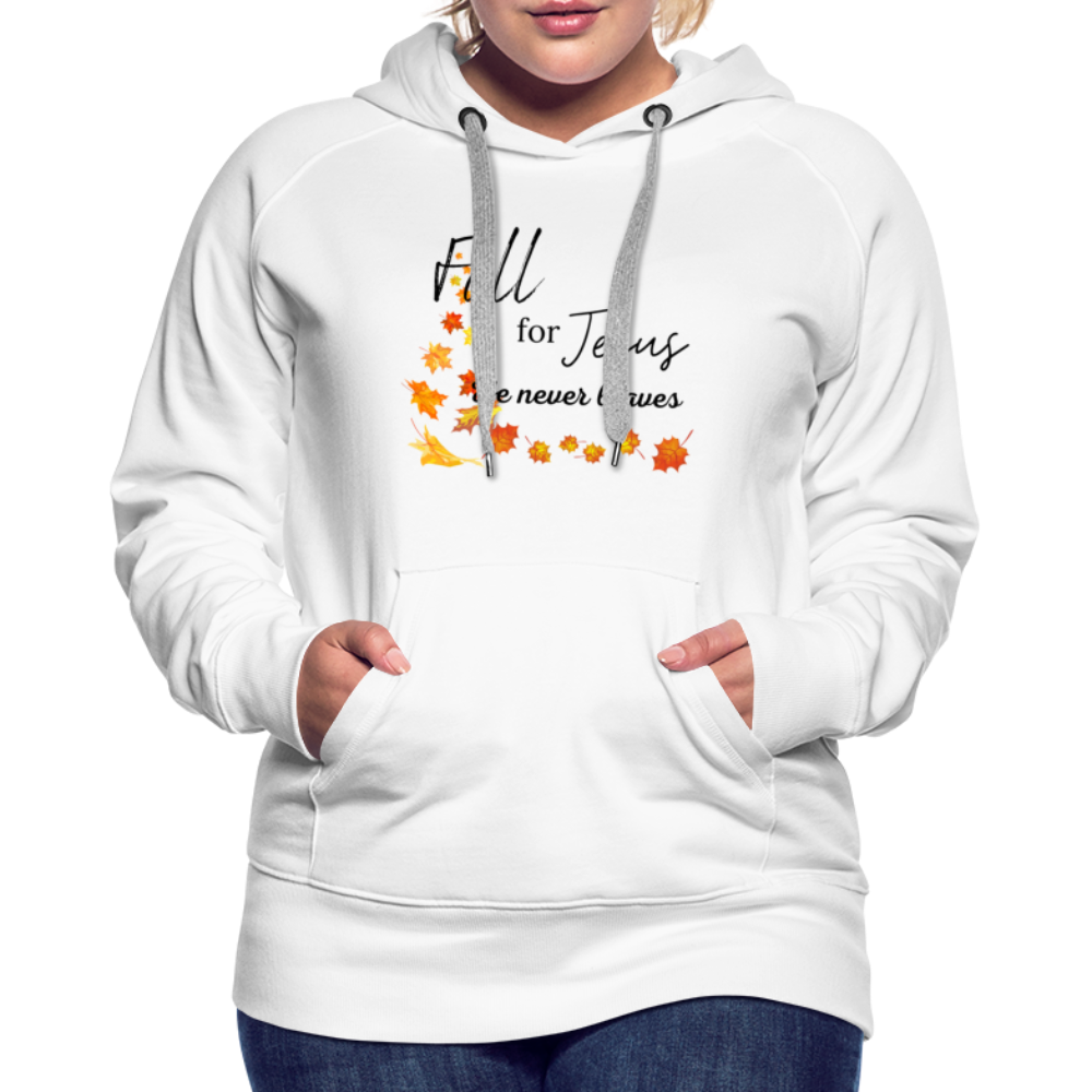 Fall For Jesus Women’s Premium Hoodie - white