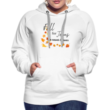 Load image into Gallery viewer, Fall For Jesus Women’s Premium Hoodie - white
