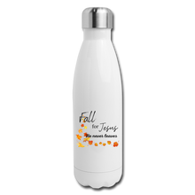 Load image into Gallery viewer, Fall For Jesus Insulated Stainless Steel Water Bottle - white
