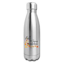 Load image into Gallery viewer, Fall For Jesus Insulated Stainless Steel Water Bottle - silver
