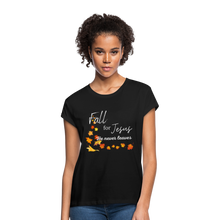 Load image into Gallery viewer, Fall For Jesus Women&#39;s Relaxed Fit T-Shirt - black
