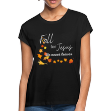 Load image into Gallery viewer, Fall For Jesus Women&#39;s Relaxed Fit T-Shirt - black
