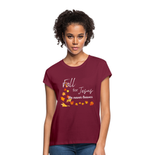 Load image into Gallery viewer, Fall For Jesus Women&#39;s Relaxed Fit T-Shirt - burgundy
