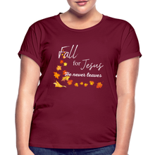 Load image into Gallery viewer, Fall For Jesus Women&#39;s Relaxed Fit T-Shirt - burgundy
