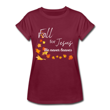 Load image into Gallery viewer, Fall For Jesus Women&#39;s Relaxed Fit T-Shirt - burgundy
