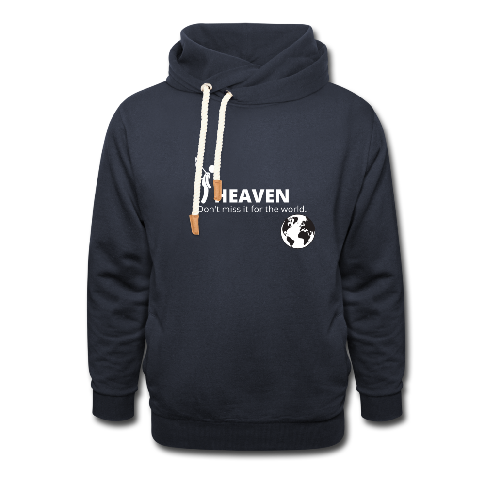 Heaven, Don't Miss It... Shawl Collar Hoodie - navy
