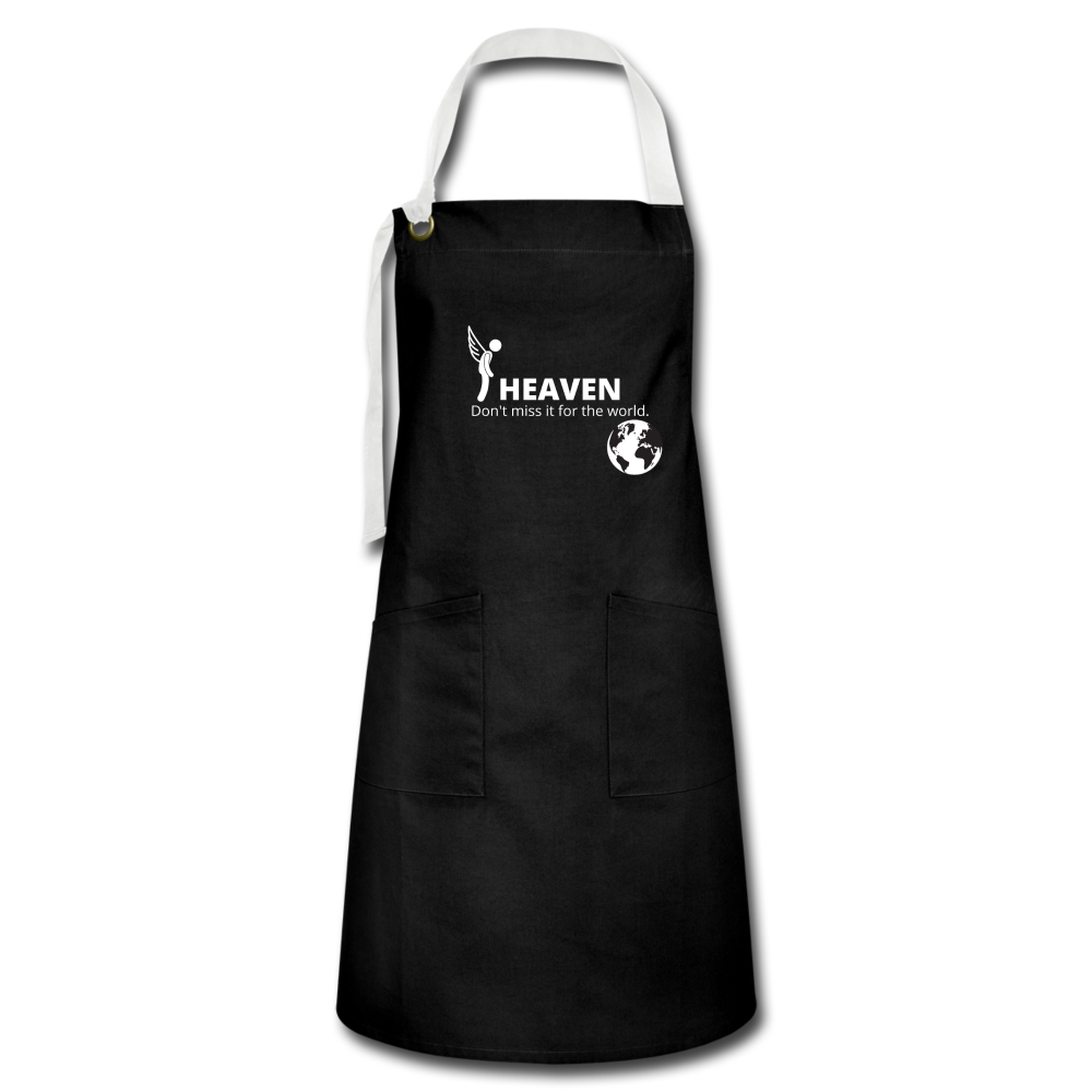 Heaven, Don't Miss It... Artisan Apron - black/white