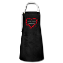 Load image into Gallery viewer, Act With Heart Artisan Apron - black/white
