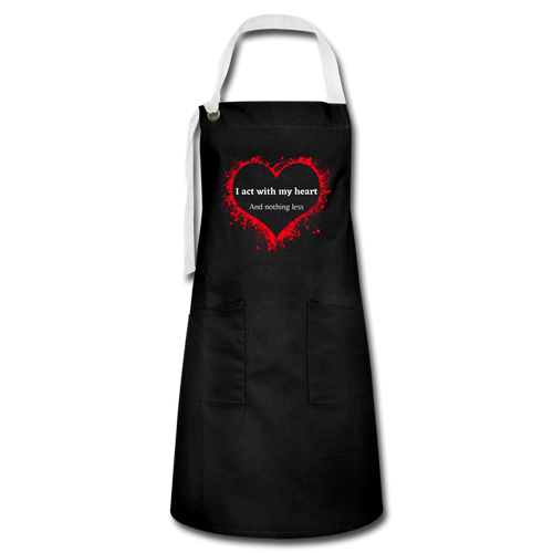 Act With Heart Artisan Apron - black/white