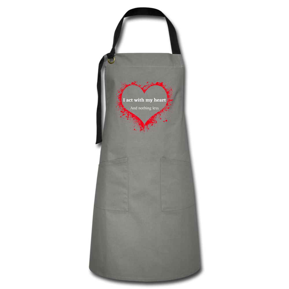 Act With Heart Artisan Apron - gray/black