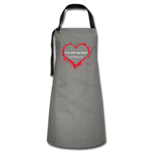 Load image into Gallery viewer, Act With Heart Artisan Apron - gray/black
