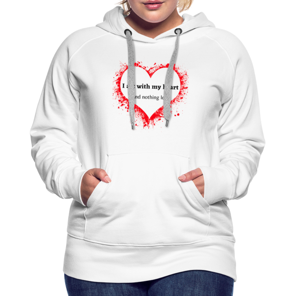 Act With Heart Women’s Premium Hoodie - white