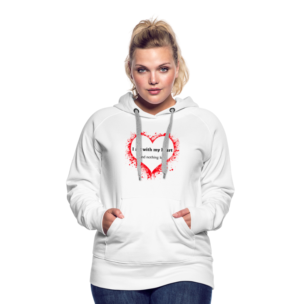 Act With Heart Women’s Premium Hoodie - white