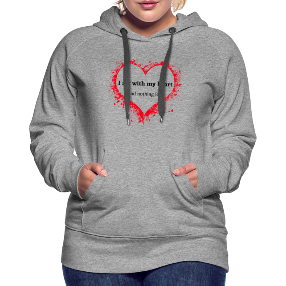 Act With Heart Women’s Premium Hoodie - heather gray