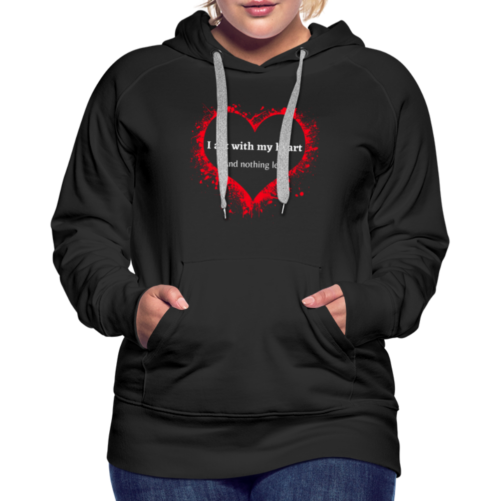 Act With Heart Women’s Premium Hoodie - black