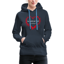 Load image into Gallery viewer, Act With Heart Women’s Premium Hoodie - navy
