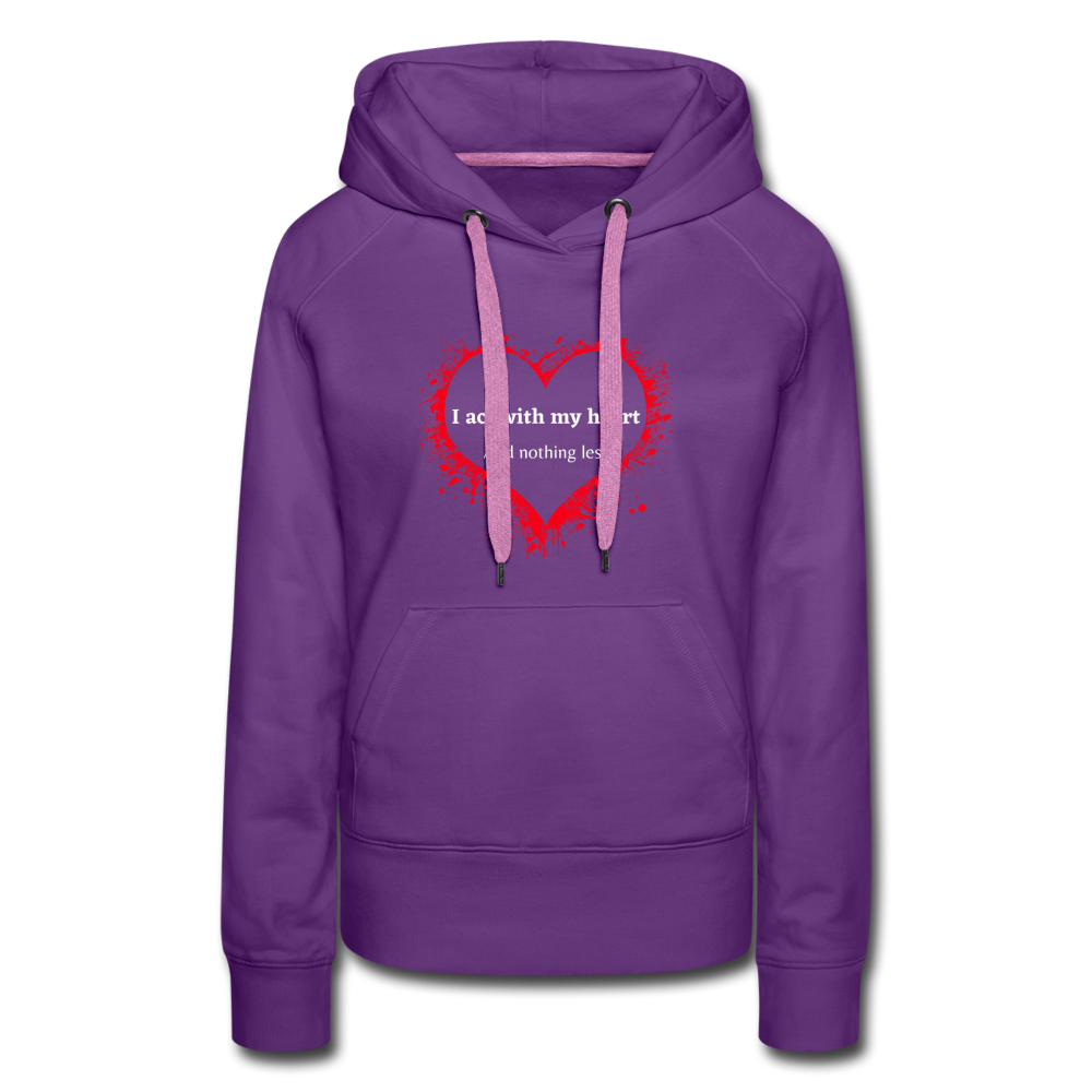 Act With Heart Women’s Premium Hoodie - purple