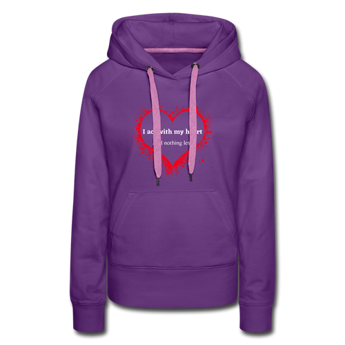 Act With Heart Women’s Premium Hoodie - purple